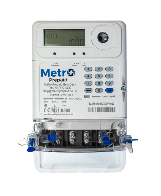 MET001 Metro Single Phase Prepay Meter