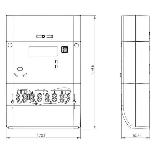 EMP1.AX Direct Connected Three Phase Meter with MeterOnline