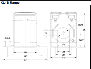 XL1B Single Phase CT 50-400A Primary Input/ 5A Secondary Output