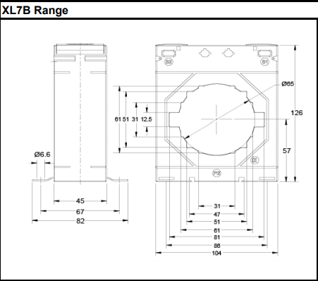 XL7B Single Phase CT 200-2000A Primary Input/ 5A Secondary Output