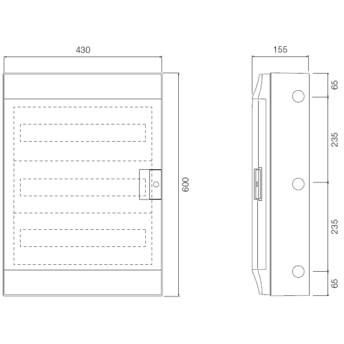 ABB 54 Module Wall Mounted Din Rail Consumer Unit