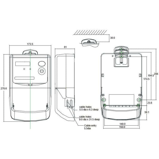 Bundle: Elster A1700 Three Phase Current Transformer Operated Meter