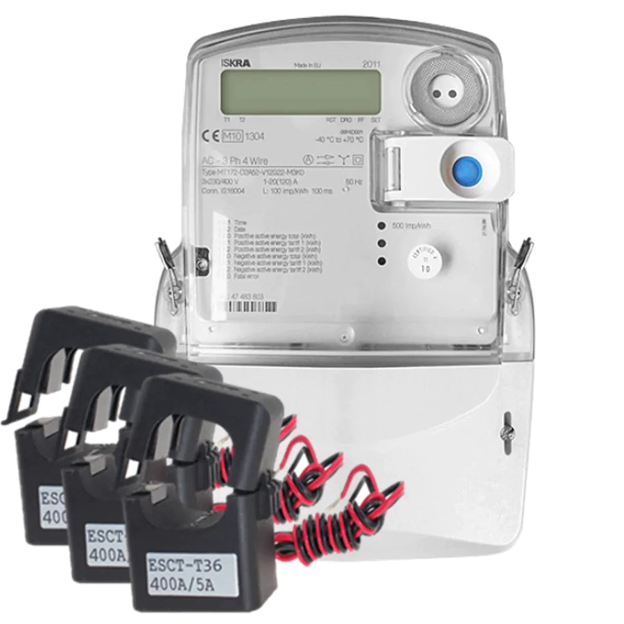 Bundle: Iskra MT174 & 3x T24(100-250amp)/T36(300-600amp) Current Transformers