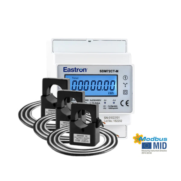Bundle: SDM72CT-M & 3X T24/T36 Split Core Current Transformers