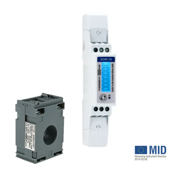 Bundle: SDM120CT-PULSE & CT132 Solid Core Current Transformer