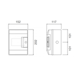ABB 4 Module Wall Mounted Din Rail Consumer Unit