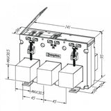 M3N1-45 Three Phase Solid Core Current Transformer (250-600A) /5A
