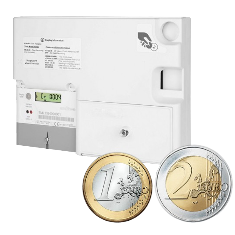 EmLite Prepay €1/€2 kWh Coin Meter