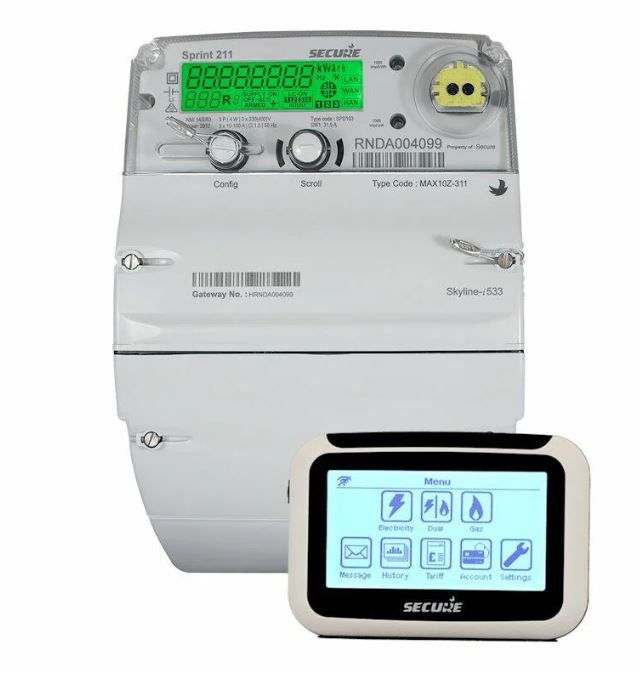 Secure Sprint 211 Three Phase Meter (With Meterpay) and In Home Display Unit