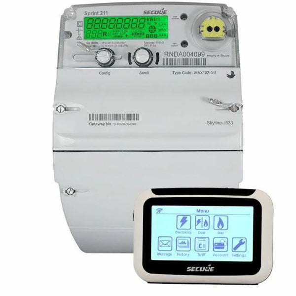 Secure Sprint 211 Three Phase Meter (With Meterpay) and In Home Display Unit
