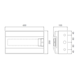 ABB 18 Module Wall Mounted Din Rail Consumer Unit