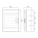 ABB 24 Module Wall Mounted Din Rail Consumer Unit